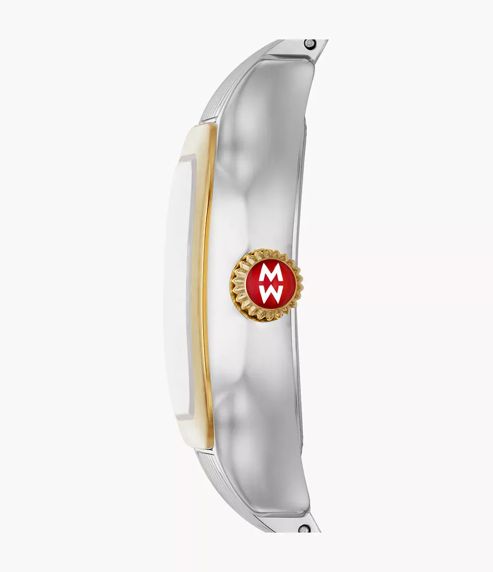MICHELE Meggie 18K Two-Tone Gold-Plated Diamond 29mm Green Dial Women's Watch MWW33B000018