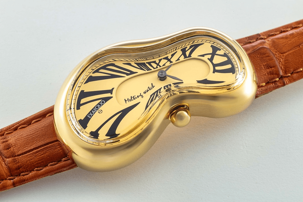 EXAEQUO Classic Melting Watch 28mm Gold Yellow Dial Men's Watch EX 0002.0003