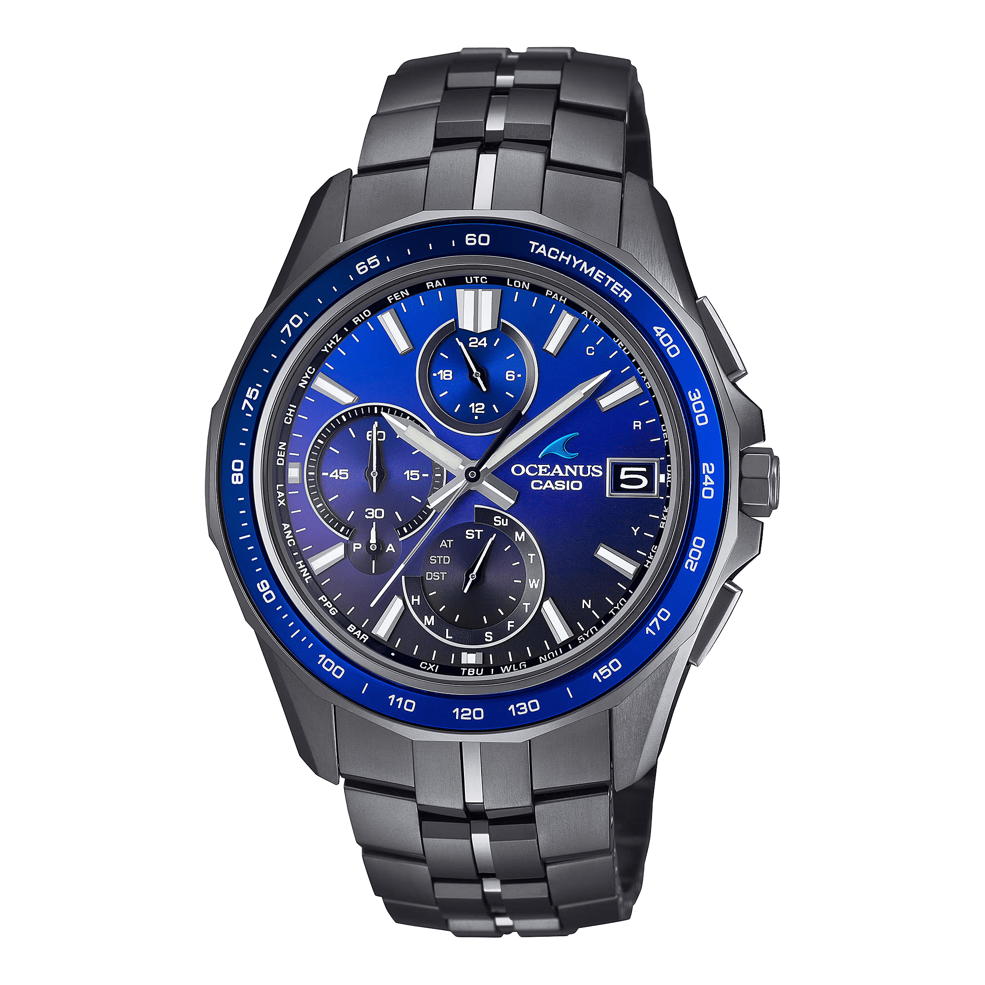 Casio Oceanus Manta DLC 42.8mm Titanium Men's Watch OCWS7000B-2A