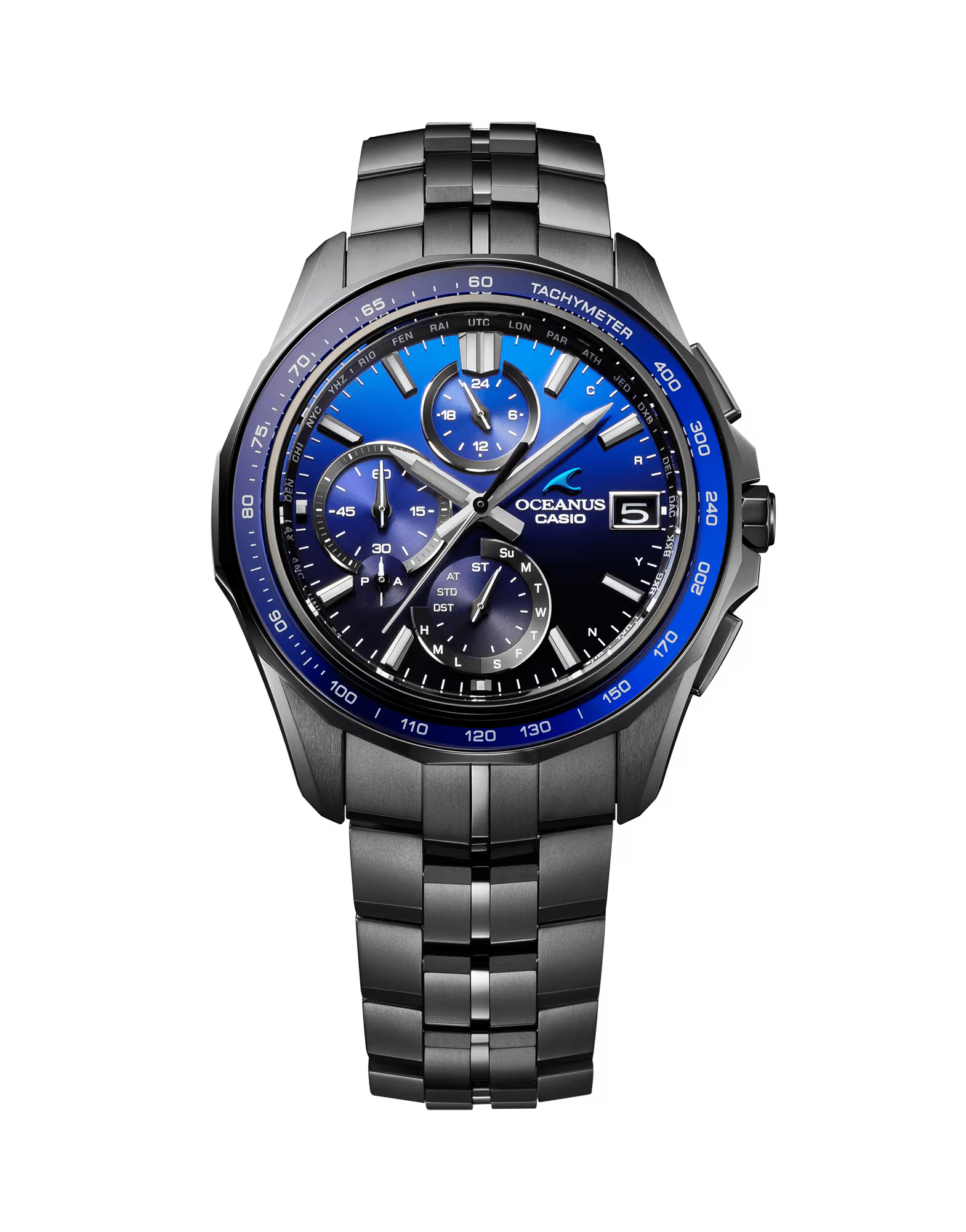 Casio Oceanus Manta DLC 42.8mm Titanium Men's Watch OCWS7000B-2A