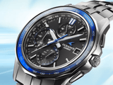 Casio Oceanus Manta Black-Blue 42.8mm Titanium Men's Watch OCWS7000-1A