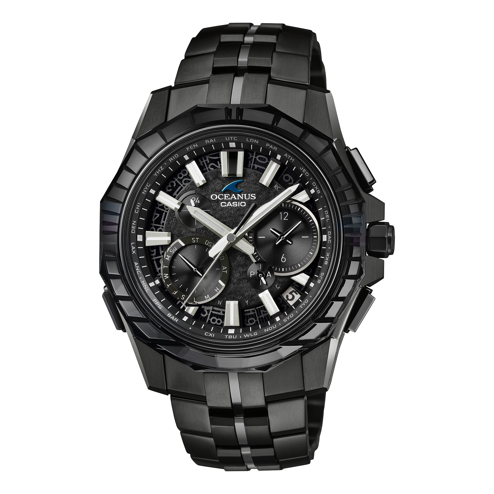 Casio Oceanus Manta Calm Night Limited Edition 43mm Black Dial Men's Watch OCWSG1000CN1