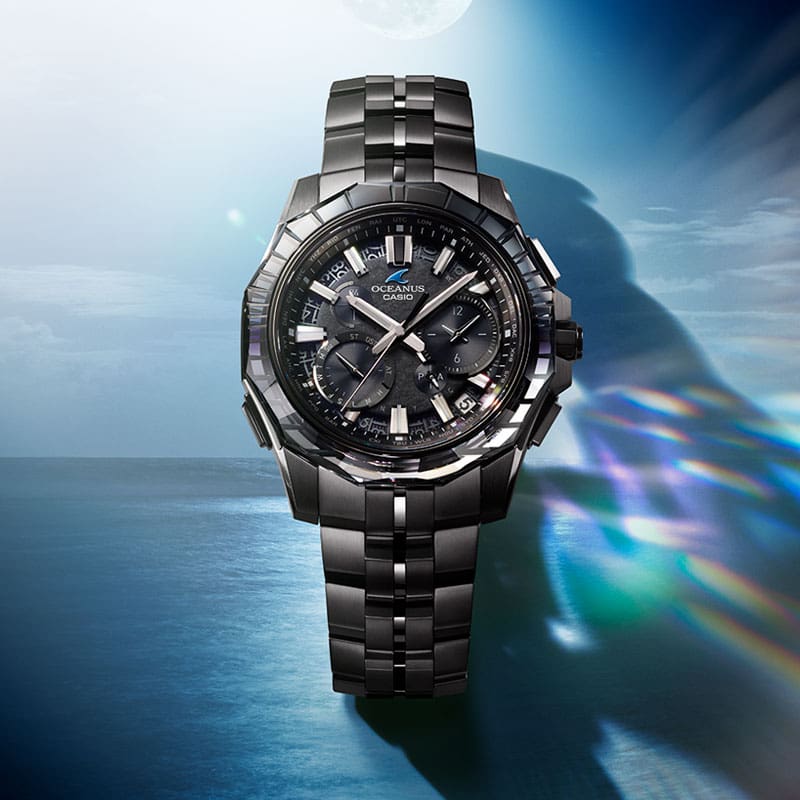 Casio Oceanus Manta Calm Night Limited Edition 43mm Black Dial Men's Watch OCWSG1000CN1