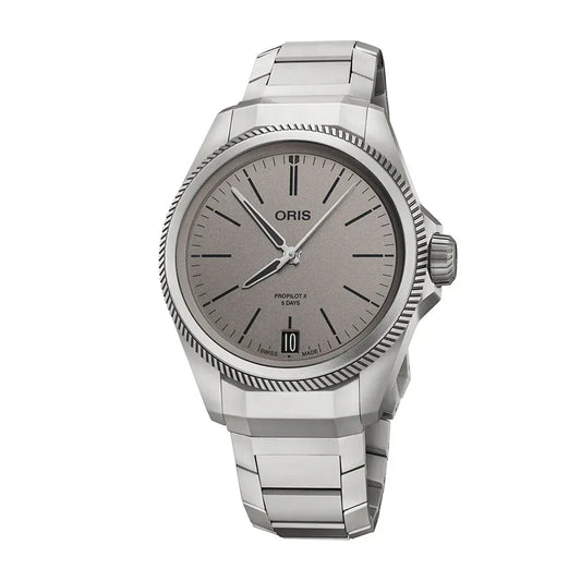 Oris ProPilot X Calibre 400 39mm Grey Dial Men's Watch 01 400 7778 7153-07 7 20 01TLC