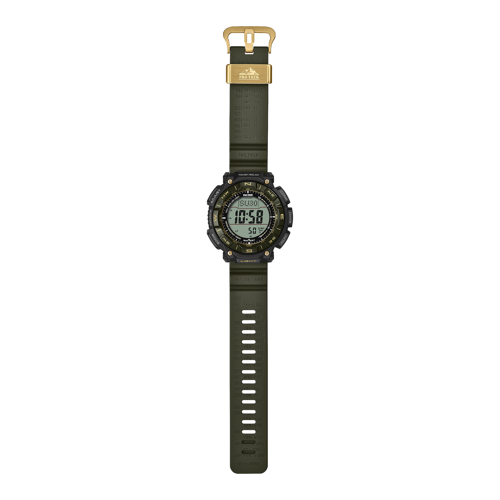 G-Shock PRO TREK 30th Anniversary PRG-340 Series 51.7mm Black/Digital Dial Men's Watch PRG340ANS-3