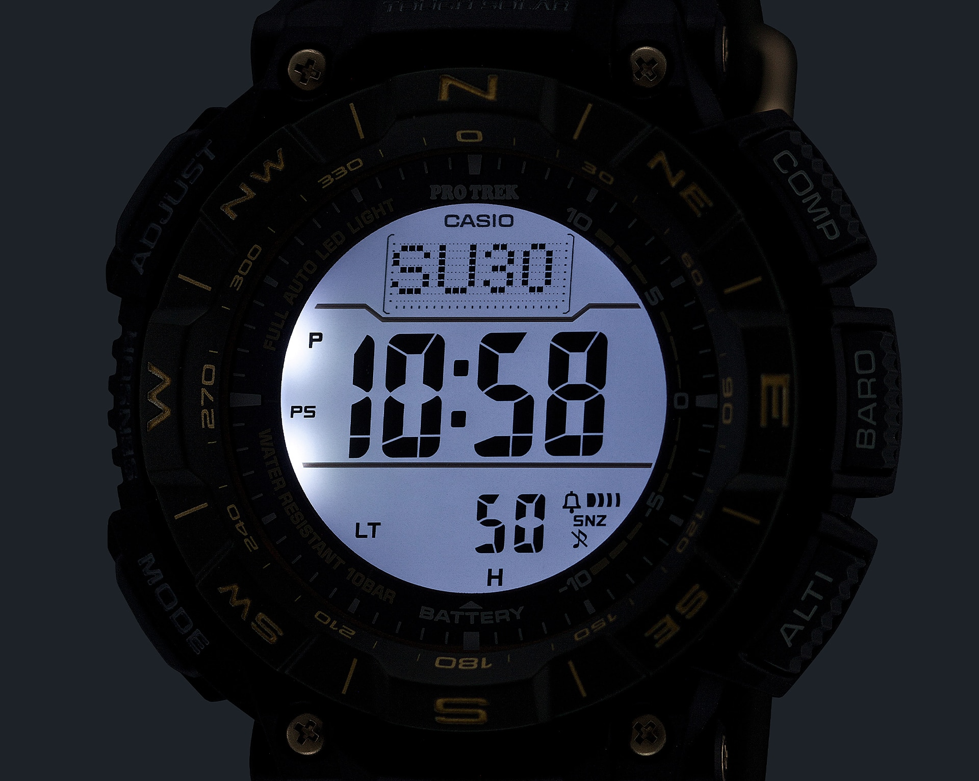 G-Shock PRO TREK 30th Anniversary PRG-340 Series 51.7mm Black/Digital Dial Men's Watch PRG340ANS-3