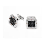 Baraka Men's 18K Rose Gold, Stainless Steel & Carbon Fiber Cufflinks