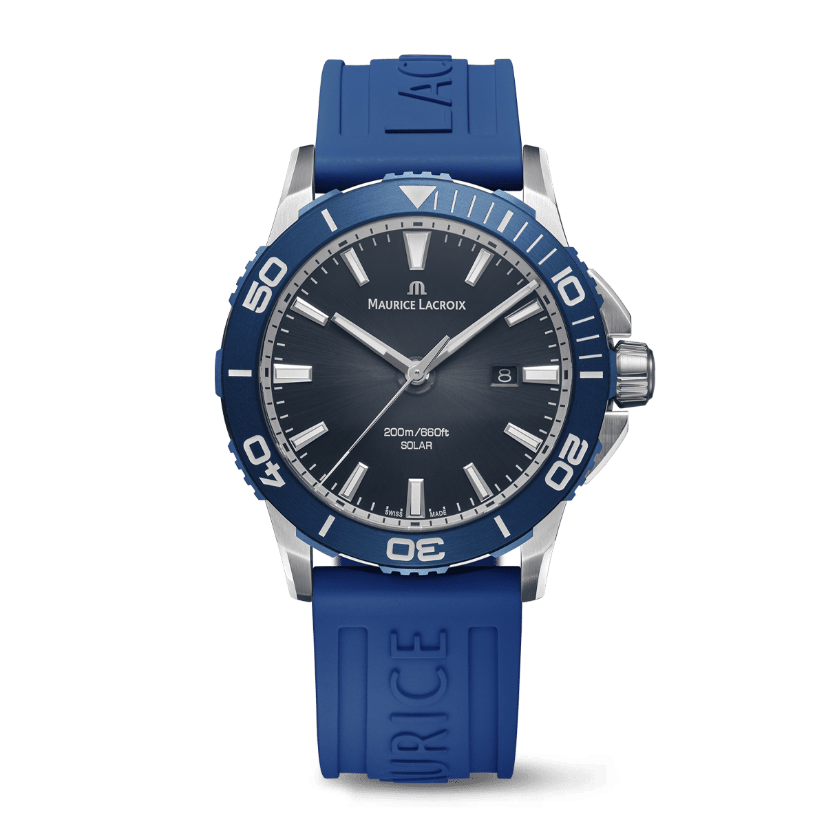 Maurice Lacroix Pontos S Solar 42mm Blue Dial Men's Watch PT1008-SSL40-430-4