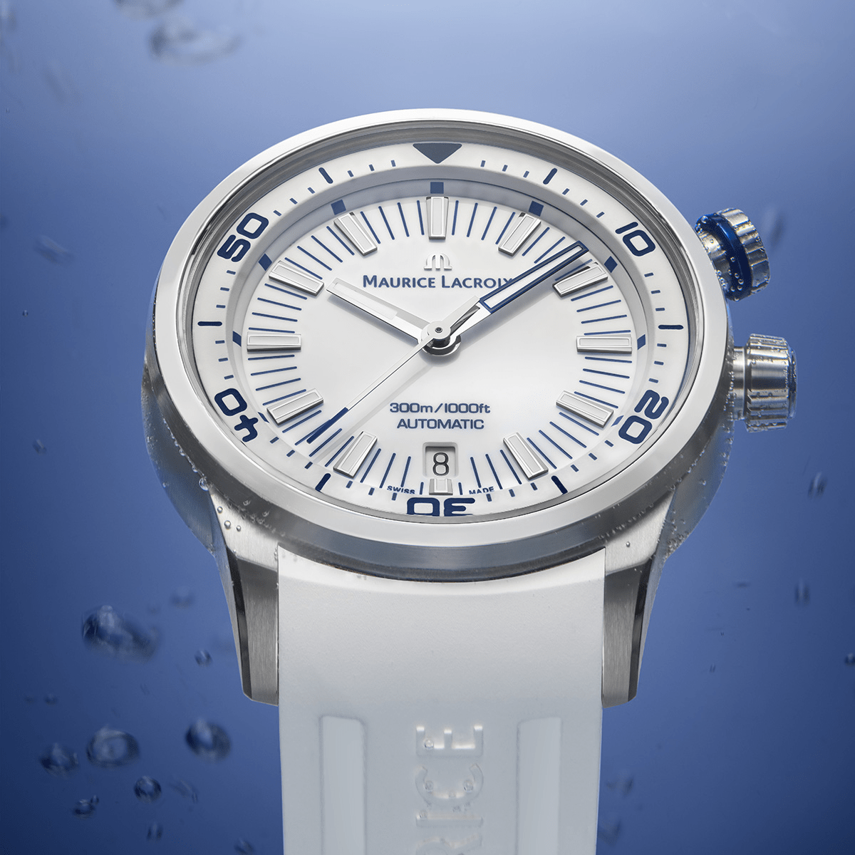 Maurice Lacroix Pontos S Diver 42mm White Dial Men's Watch PT6248-SS00L-130-4