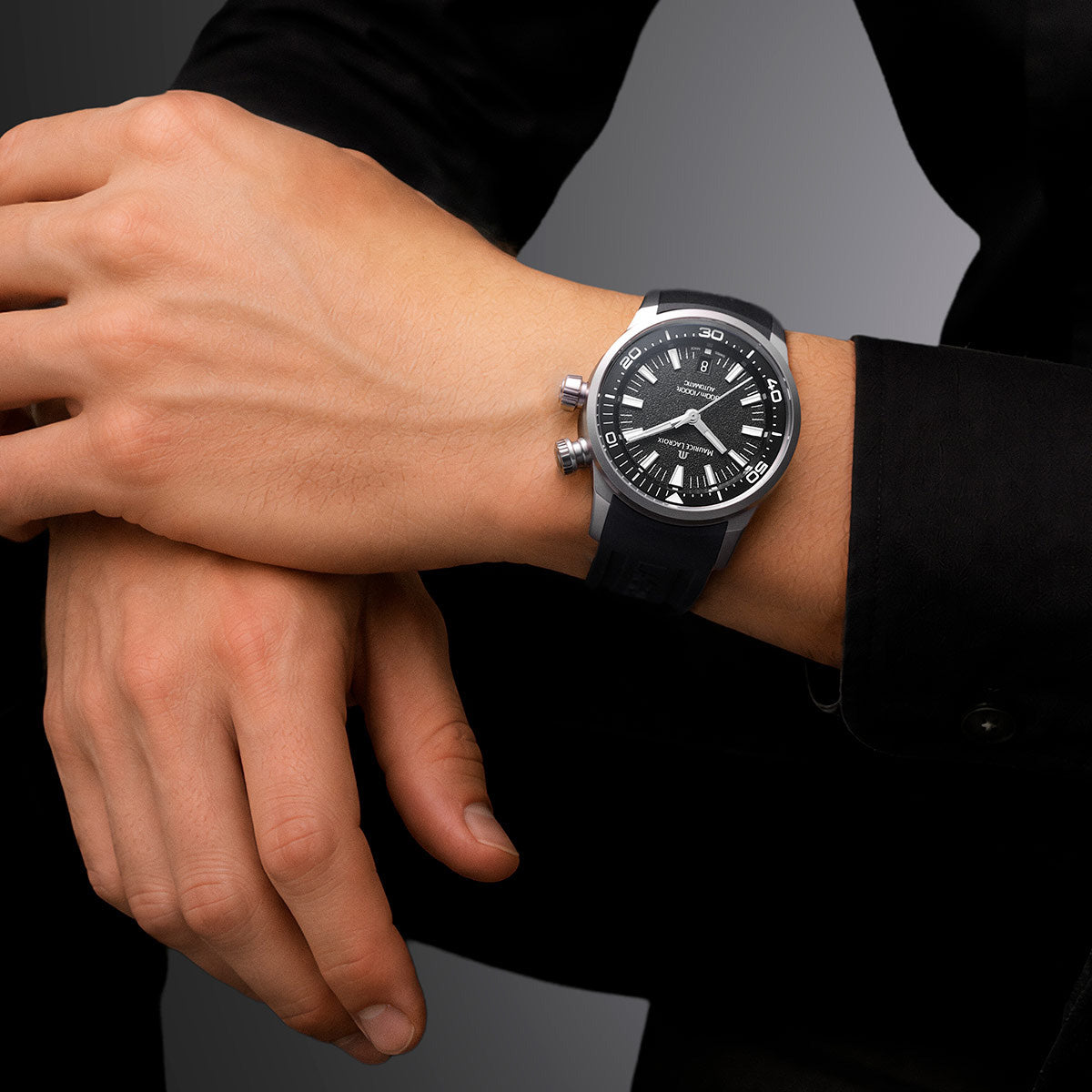 Maurice Lacroix Pontos S Diver 42mm Black Dial Men's Watch PT6248-TT03L-330-2