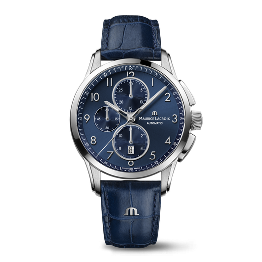 Maurice Lacroix Pontos Chronograph 43mm Blue Dial Men's Watch PT6388-SS001-420-4