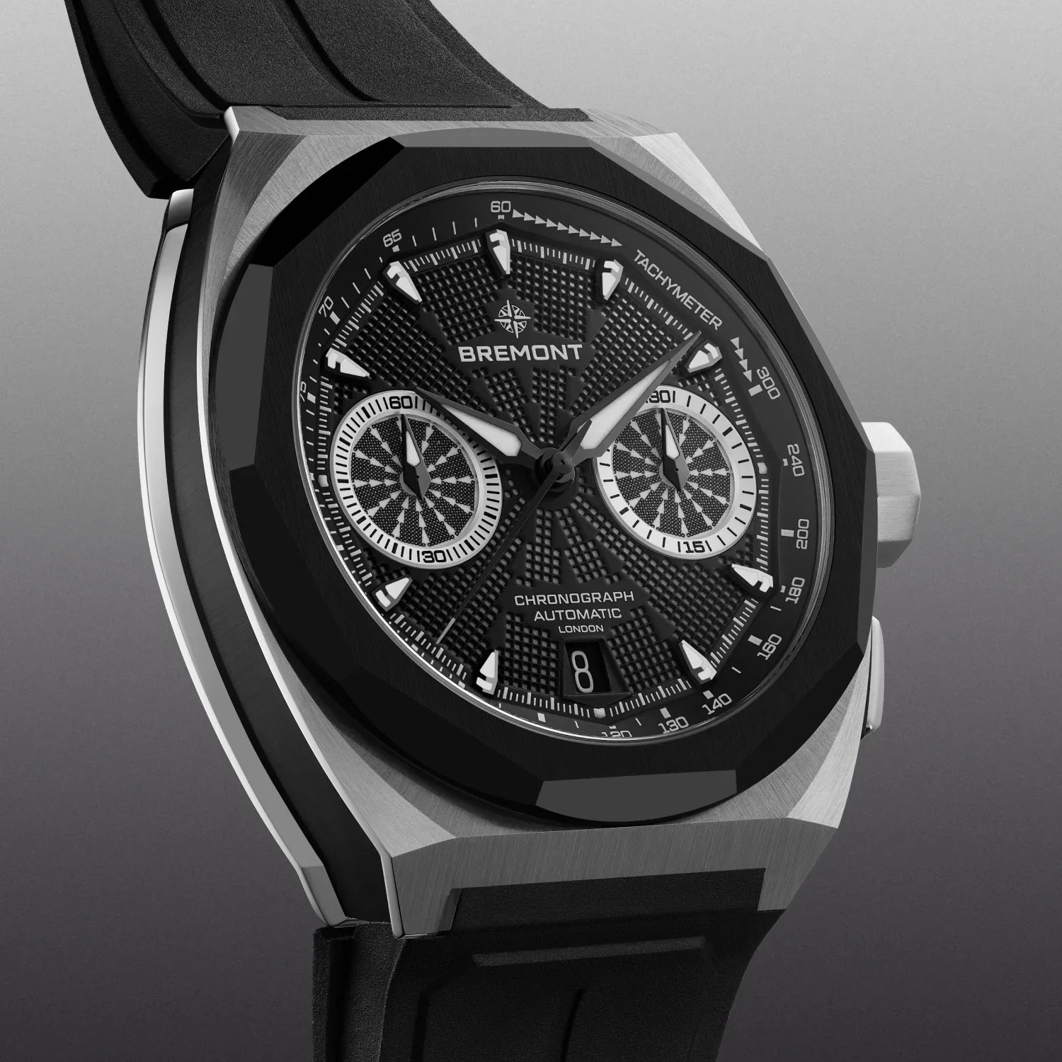 Bremont Supernova Chronograph 41mm Black Dial Men's Watch SN41-CHR-SS-BK-R-S