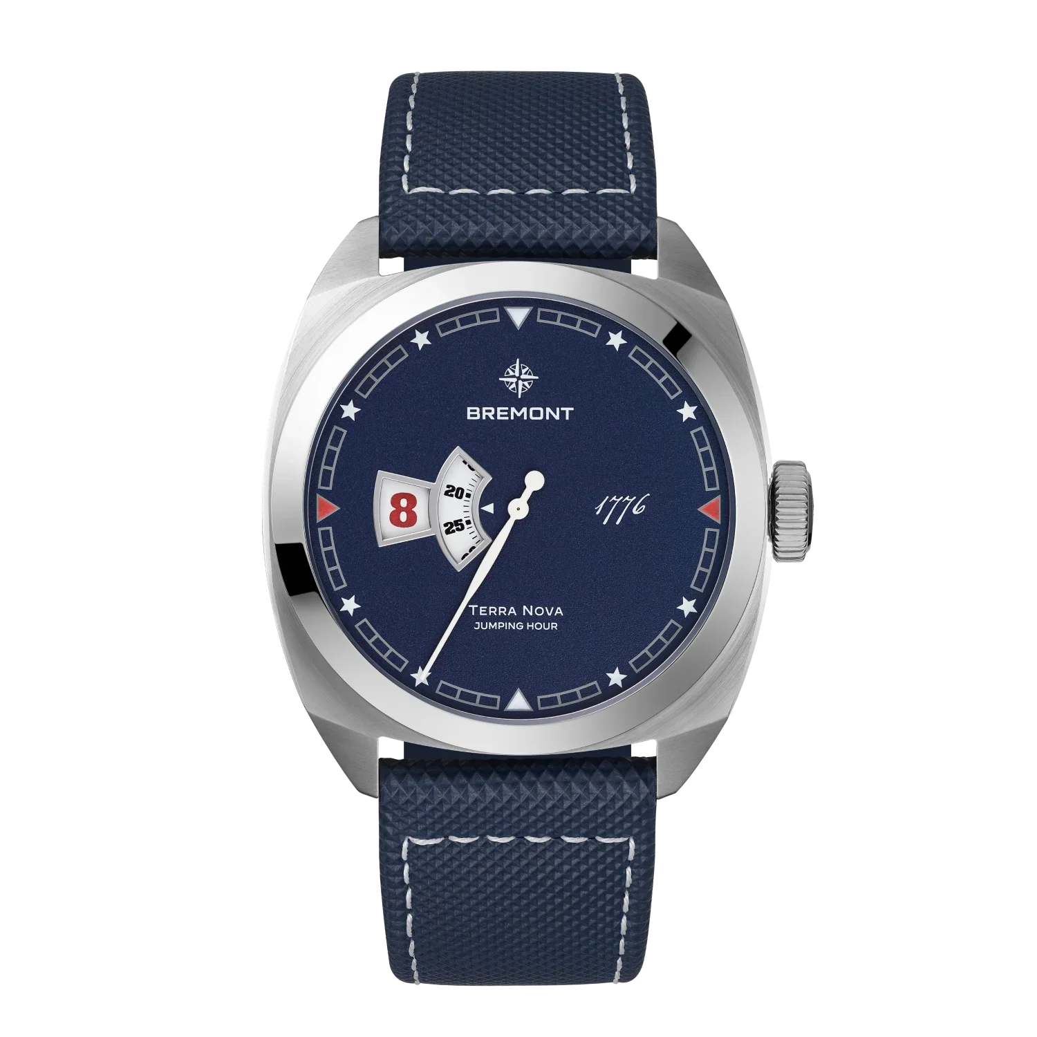 Bremont Terra Nova Jumping Hour 1776 40.5mm Blue Dial Men's Watch TN40-JH-SS-BL-1776-L-S