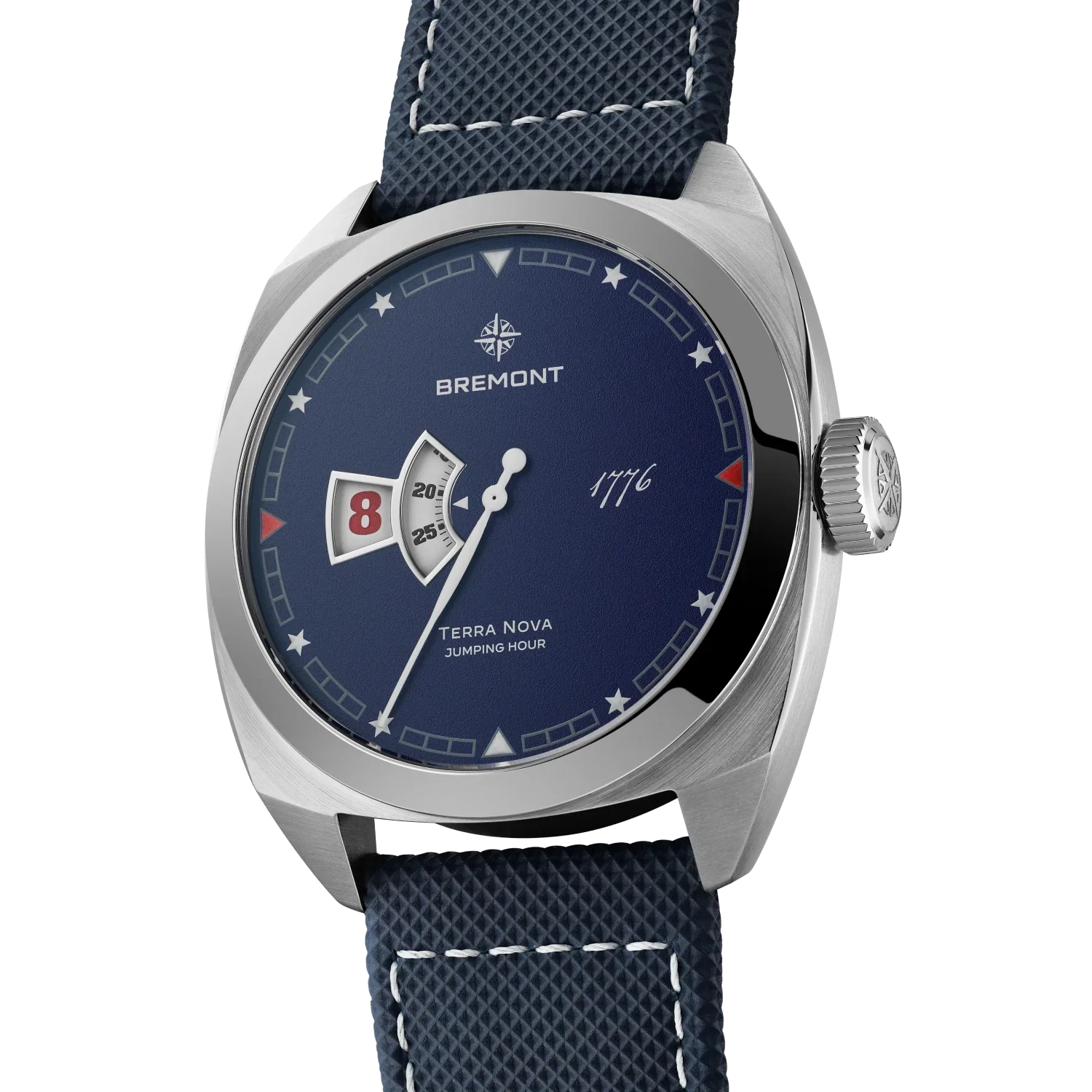 Bremont Terra Nova Jumping Hour 1776 40.5mm Blue Dial Men's Watch TN40-JH-SS-BL-1776-L-S