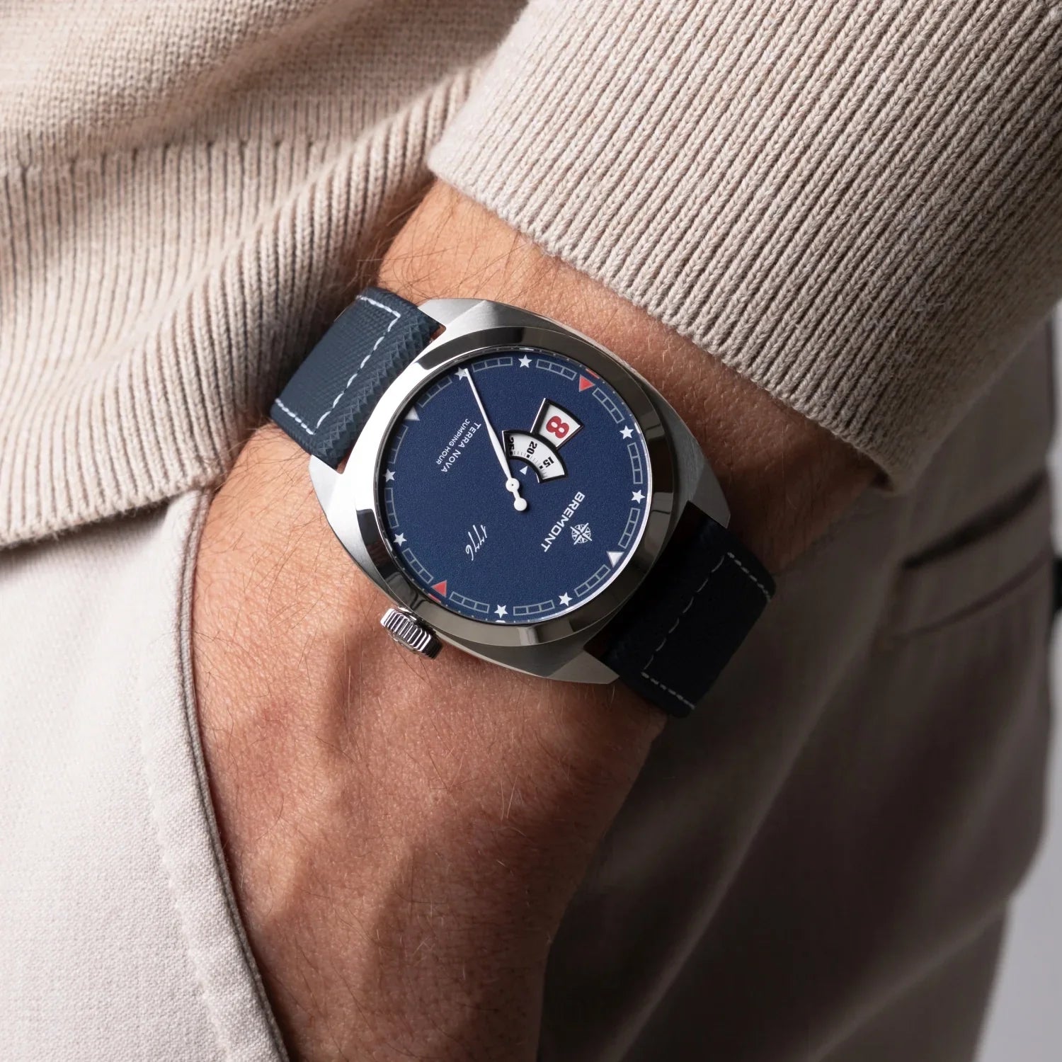 Bremont Terra Nova Jumping Hour 1776 40.5mm Blue Dial Men's Watch TN40-JH-SS-BL-1776-L-S