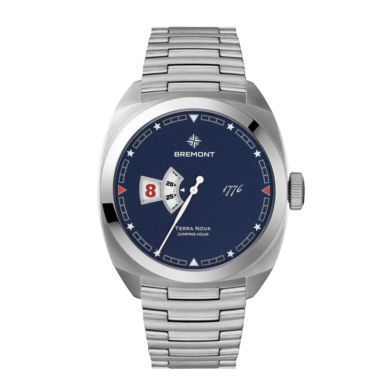 Bremont Terra Nova Jumping Hour 1776 40.5mm Blue Dial Men's Watch TN40-JH-SS-BL-1776-B