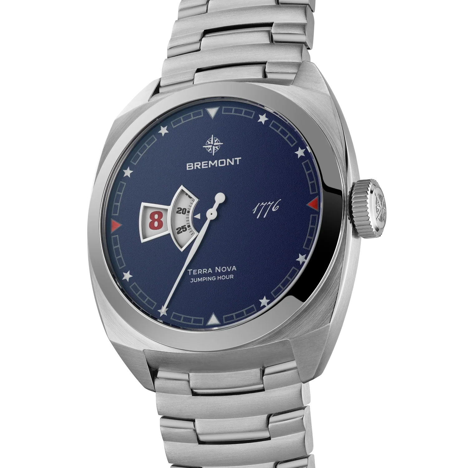 Bremont Terra Nova Jumping Hour 1776 40.5mm Blue Dial Men's Watch TN40-JH-SS-BL-1776-B