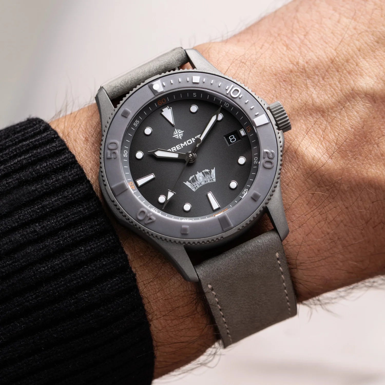 Bremont HMAF Supermarine 300M Date 40mm Grey Dial Men's Watch SM40-DT-GRSS-HMAF-L-S
