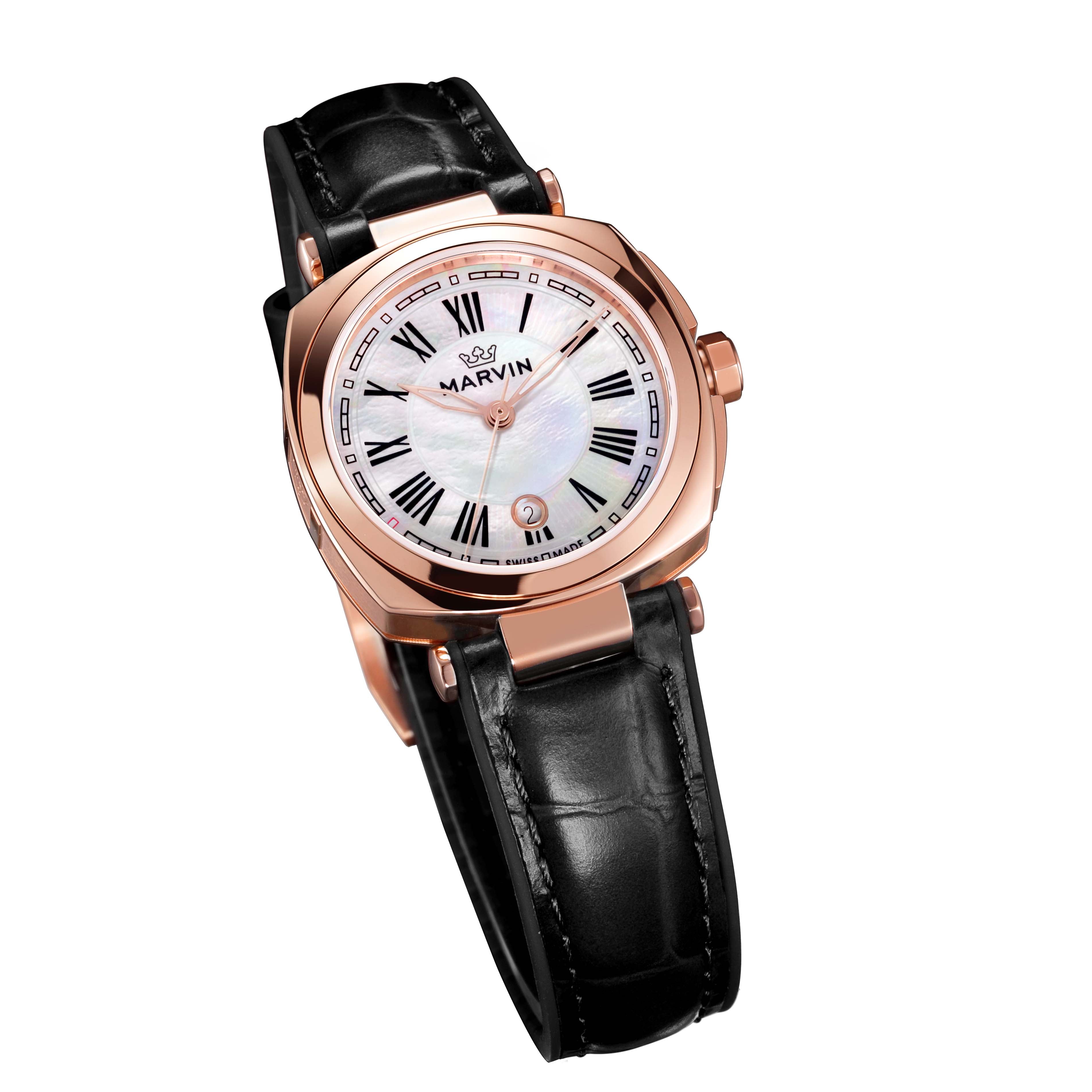 Marvin Malton Cushion 30mm Mother of Pearl Dial Women's Watch M032.52.92.94