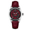 SOLAR AQUA Prima Abyss Leather 42mm Black-Italian Burgundy Dial Men's Watch SA0010.0024