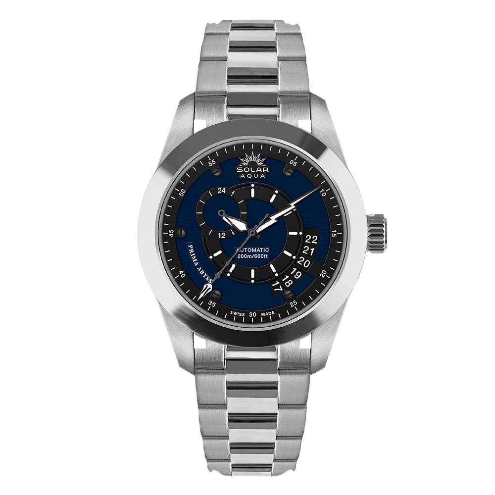 SOLAR AQUA Prima Abyss Steel Navy Blue 42mm Black-Navy Blue Dial Men's Watch SA0010.0026