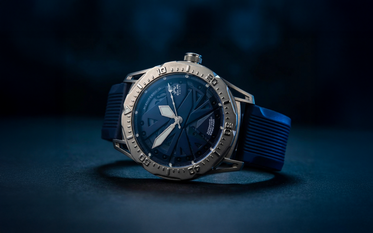 SOLAR AQUA Mishipeshu O. Blue Modern 40mm Blue Dial Men's Watch SA0050.0022