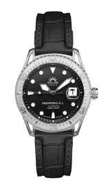 SOLAR AQUA Mishipeshu G.L. Black Croco 40mm Black Dial Men's Watch SA0055.0021