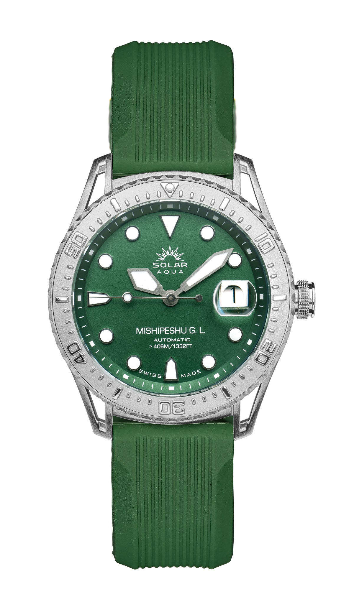 SOLAR AQUA Mishipeshu G.L. Green Modern 40mm Green Dial Men's Watch SA0055.0023.M