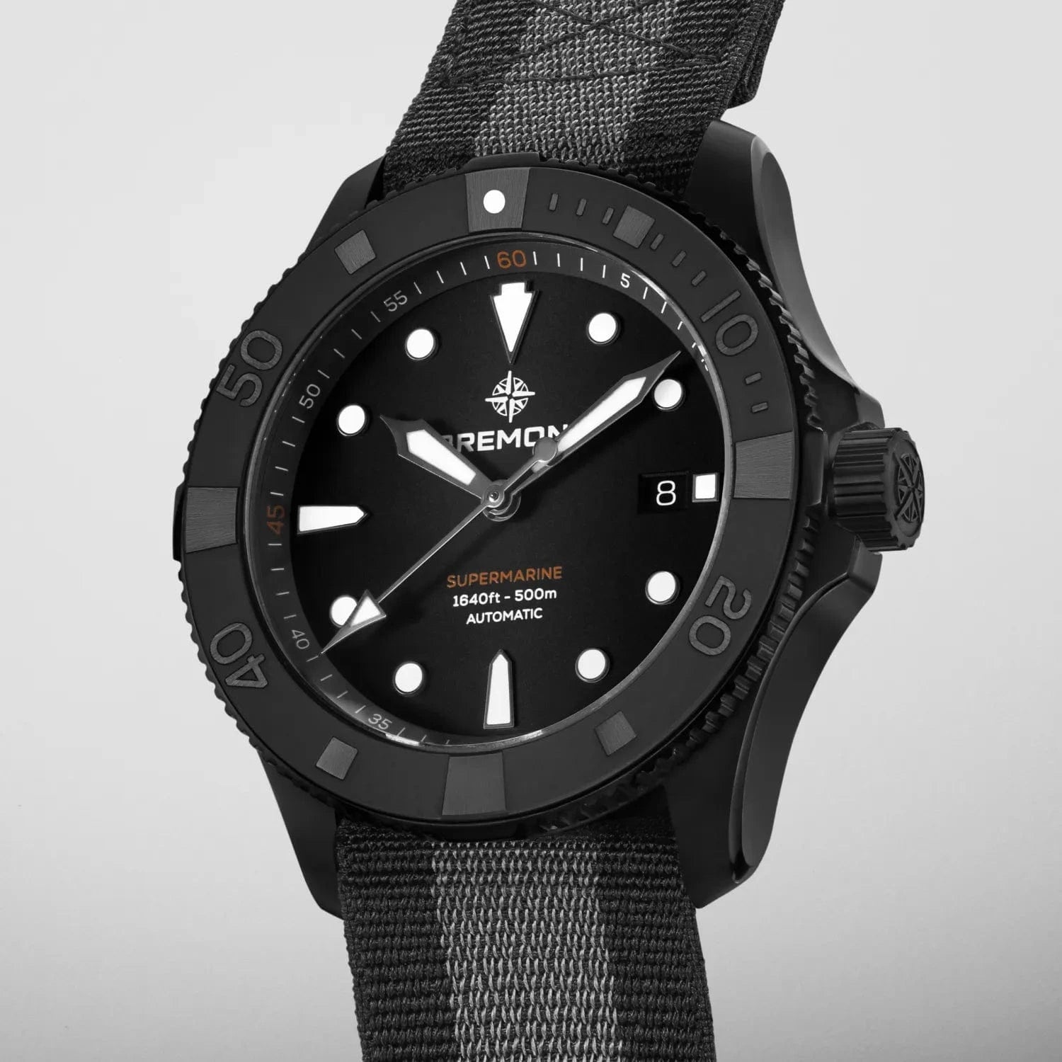 Bremont Supermarine Full Ceramic Tactical Black 43mm Black Dial Men's Watch SM43-DT-BKCER-BK-N-S