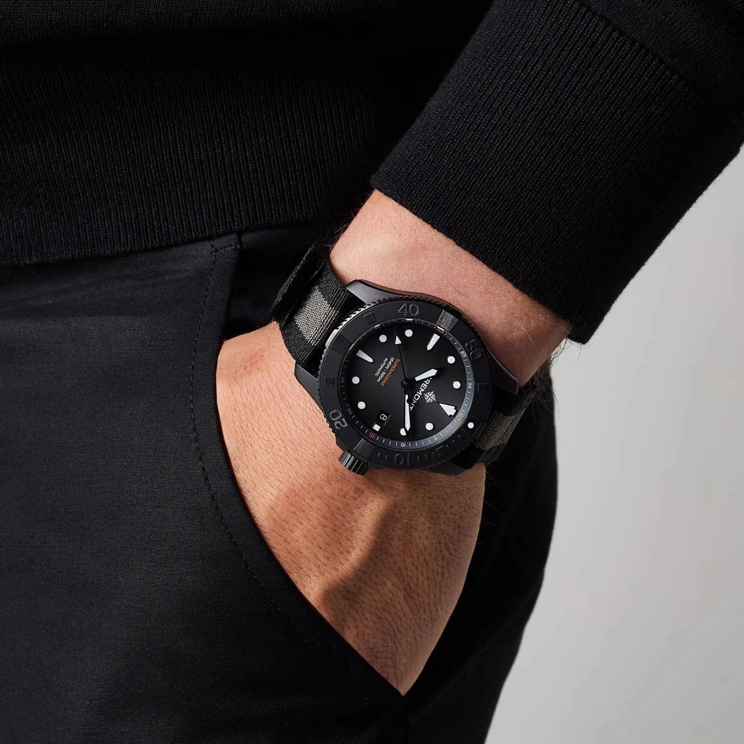 Bremont Supermarine Full Ceramic Tactical Black 43mm Black Dial Men's Watch SM43-DT-BKCER-BK-N-S