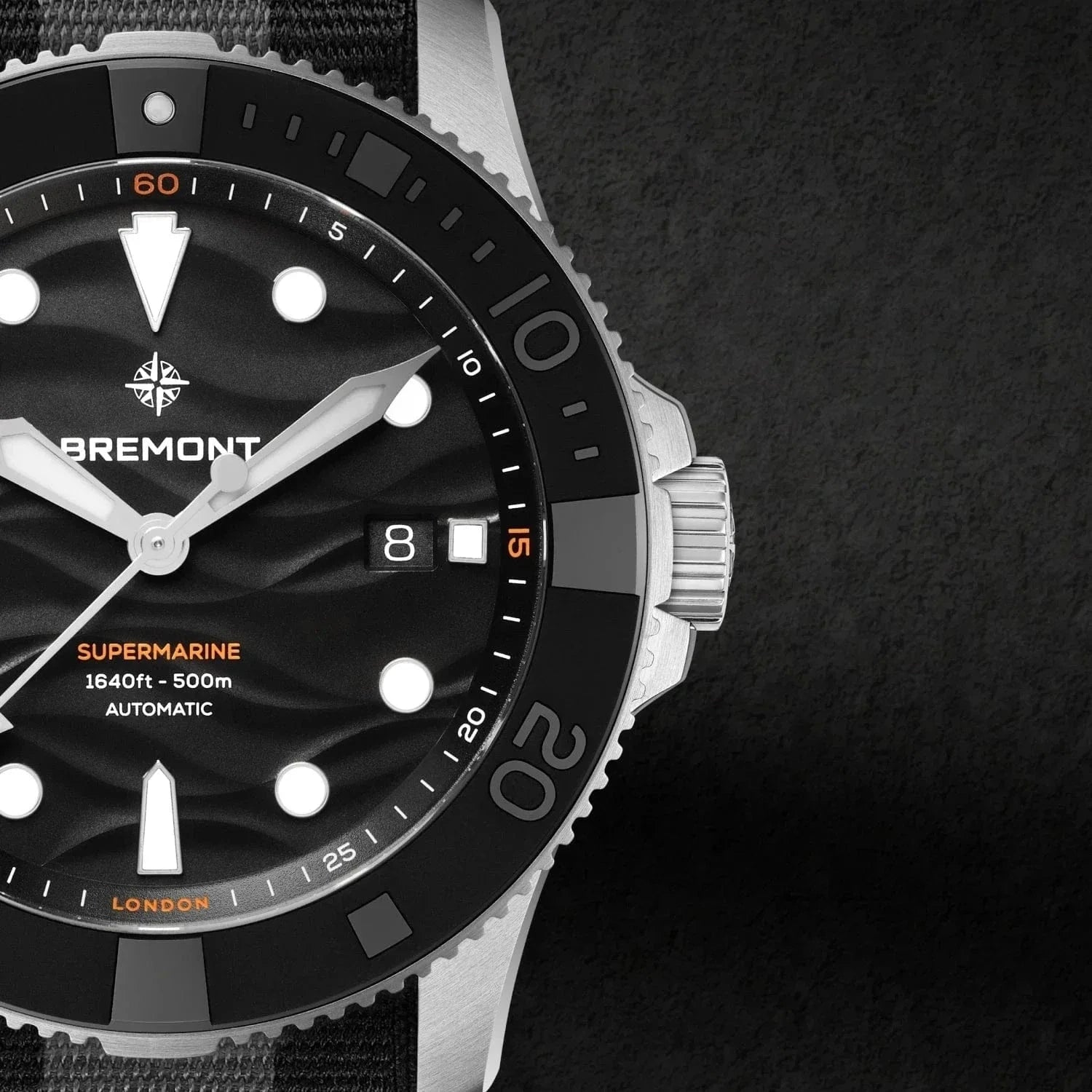 Bremont Supermarine 500M 43mm Black Dial Men's Watch SM43-DT-SS-BK-N-S