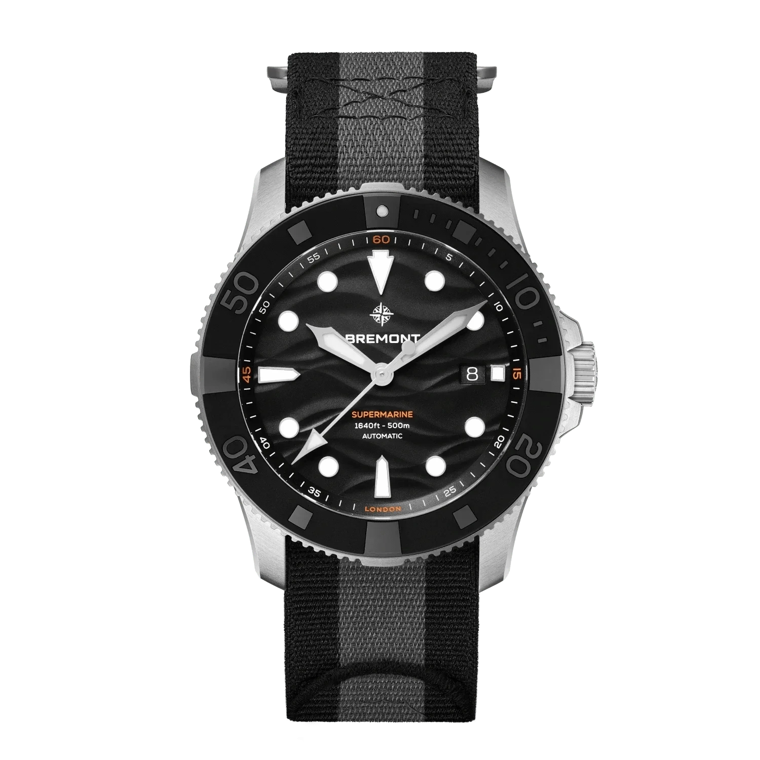 Bremont Supermarine 500M 43mm Black Dial Men's Watch SM43-DT-SS-BK-N-S