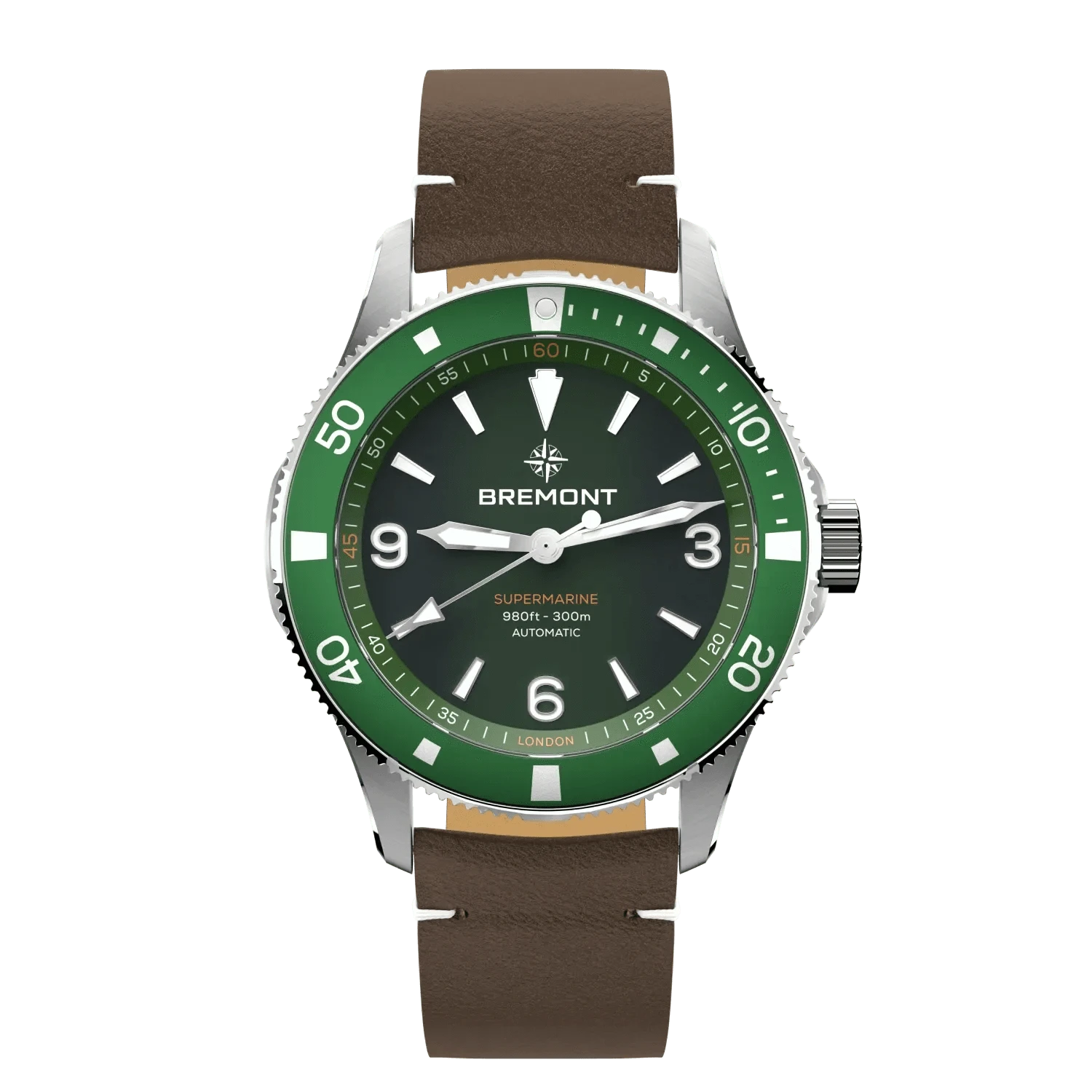 Bremont Supermarine 300M 40mm Green Dial Men's Watch SM40-ND-SS-GN-L-S