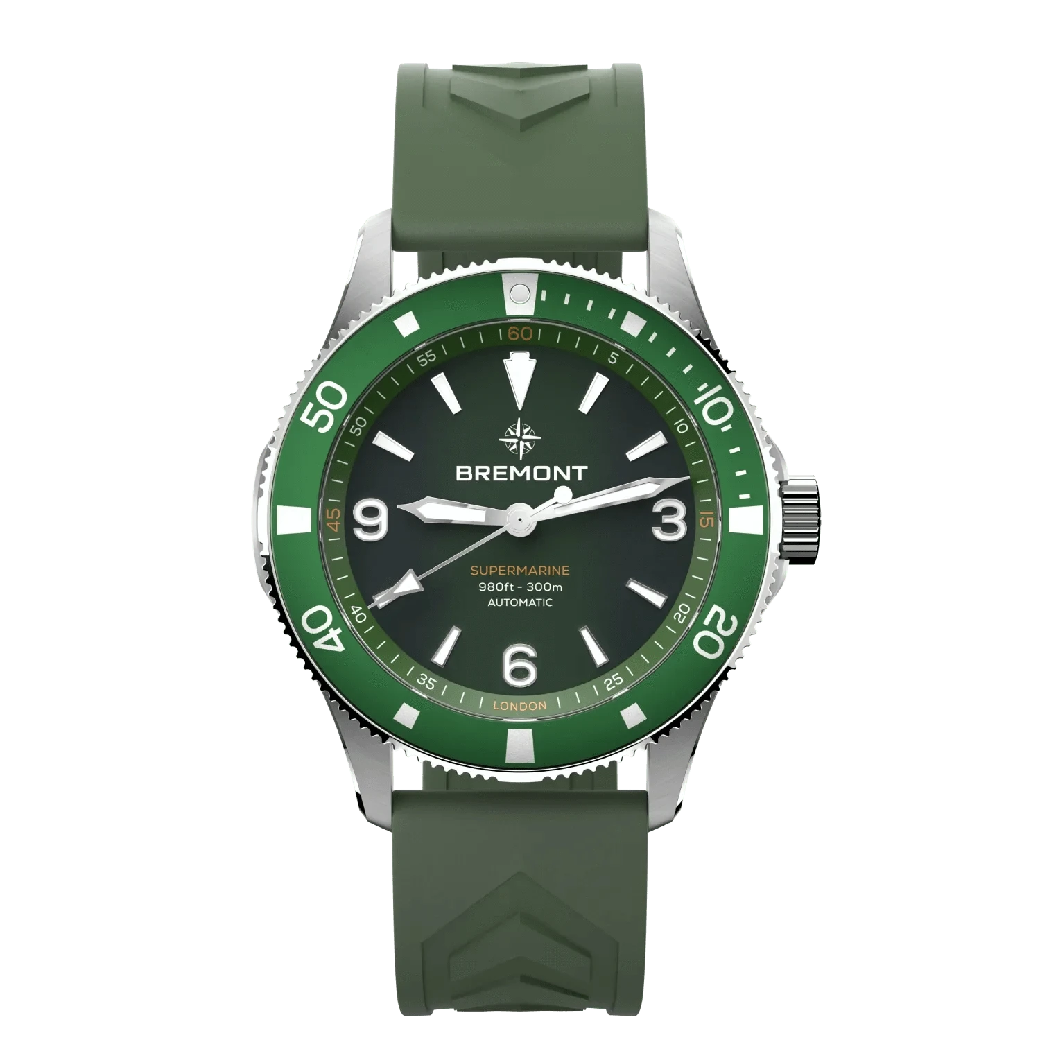 Bremont Supermarine 300M 40mm Green Dial Men's Watch SM40-ND-SS-GN-R-S
