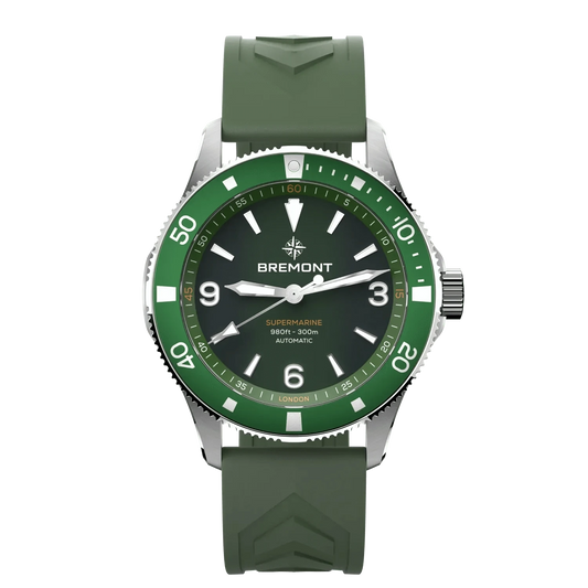 Bremont Supermarine 300M 40mm Green Dial Men's Watch SM40-ND-SS-GN-R-S