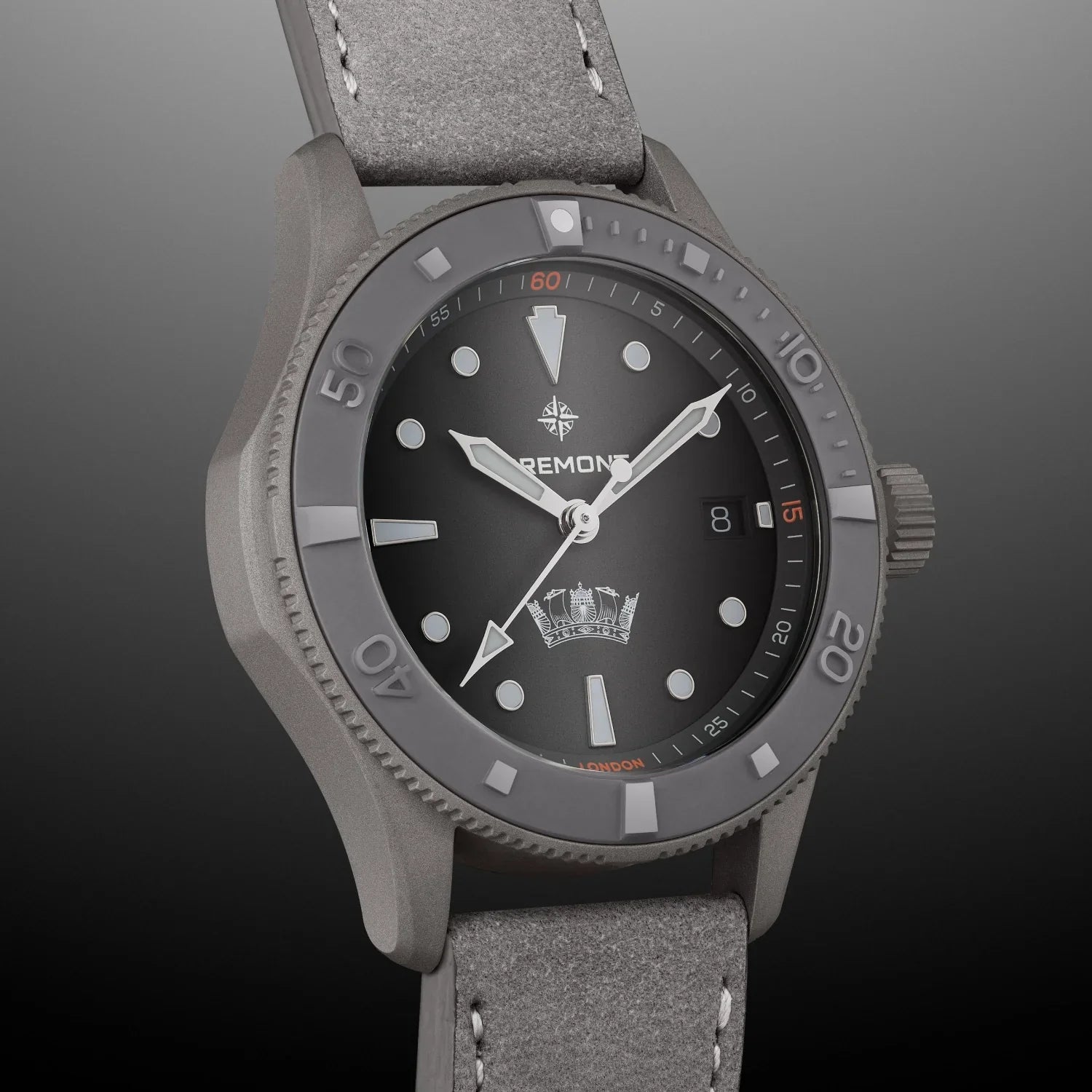 Bremont HMAF Supermarine 300M Date 40mm Grey Dial Men's Watch SM40-DT-GRSS-HMAF-L-S