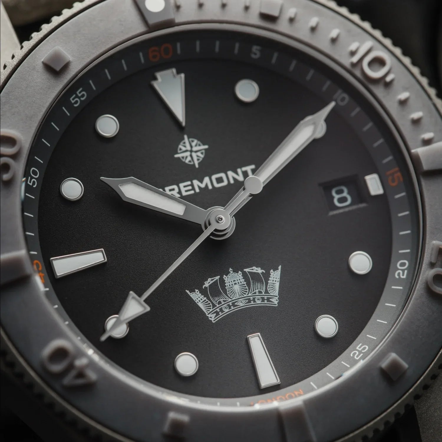 Bremont HMAF Supermarine 300M Date 40mm Grey Dial Men's Watch SM40-DT-GRSS-HMAF-L-S