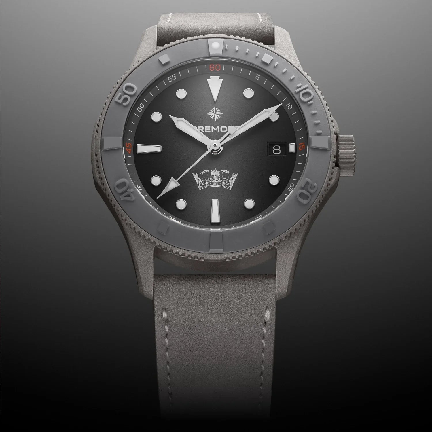 Bremont HMAF Supermarine 300M Date 40mm Grey Dial Men's Watch SM40-DT-GRSS-HMAF-L-S