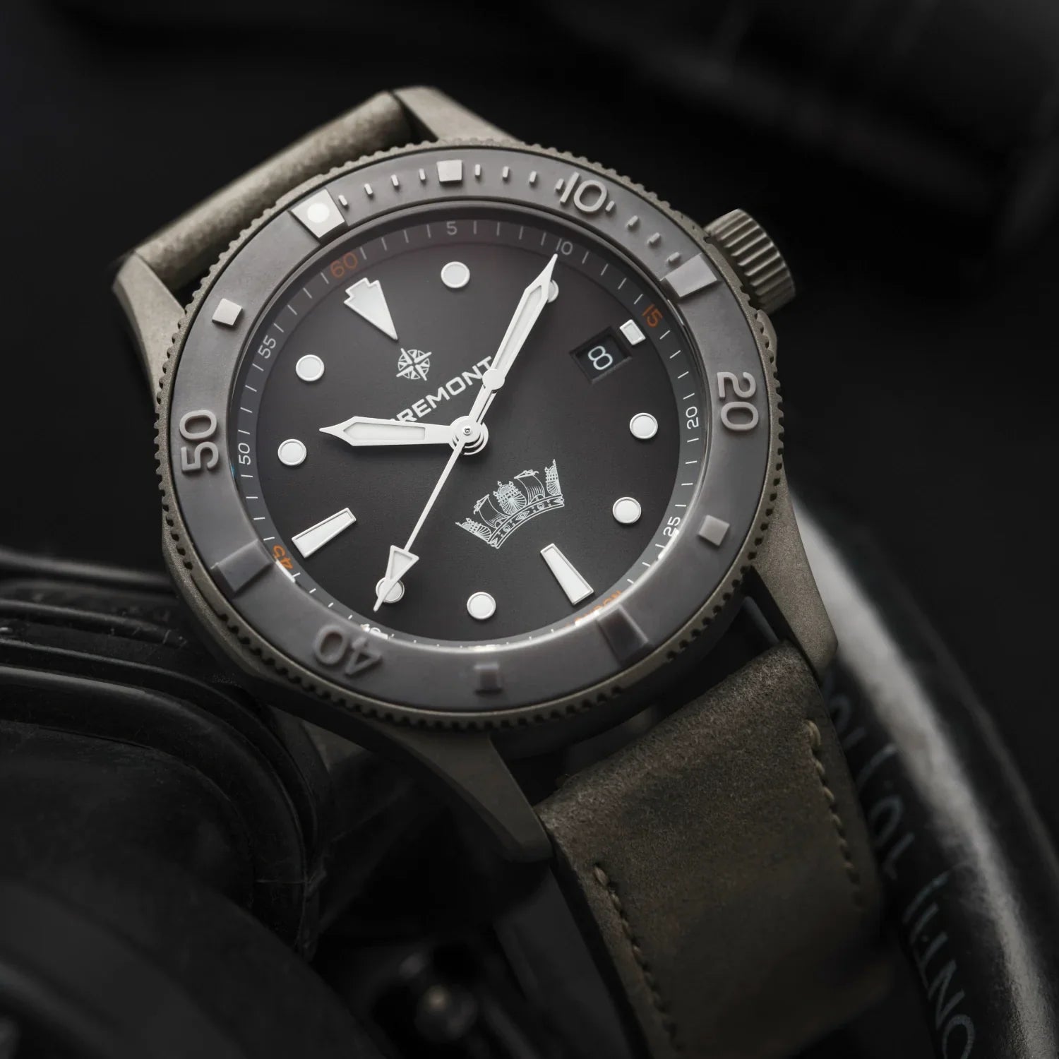 Bremont HMAF Supermarine 300M Date 40mm Grey Dial Men's Watch SM40-DT-GRSS-HMAF-L-S