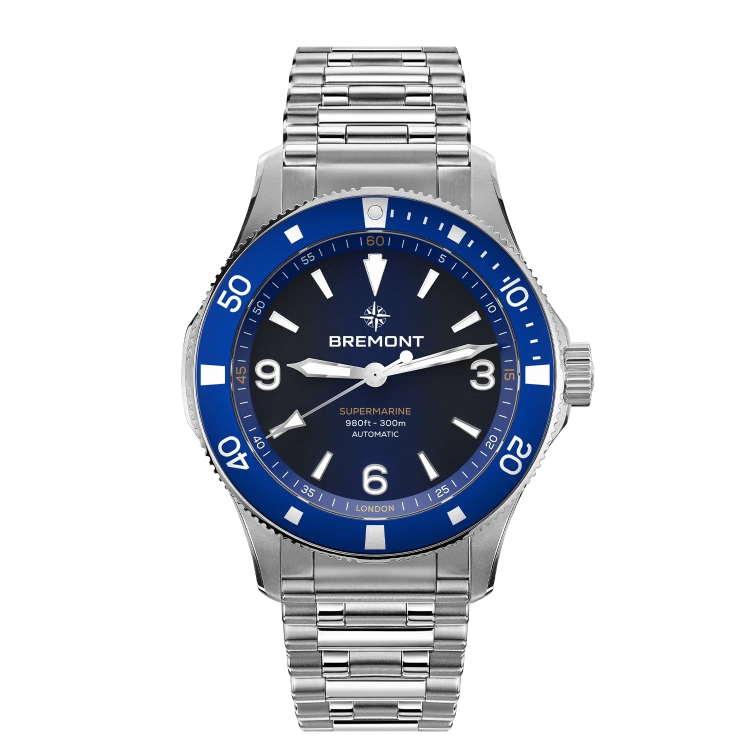Bremont Supermarine 300M 40mm Blue Dial Men's Watch SM40-ND-SS-BL-B