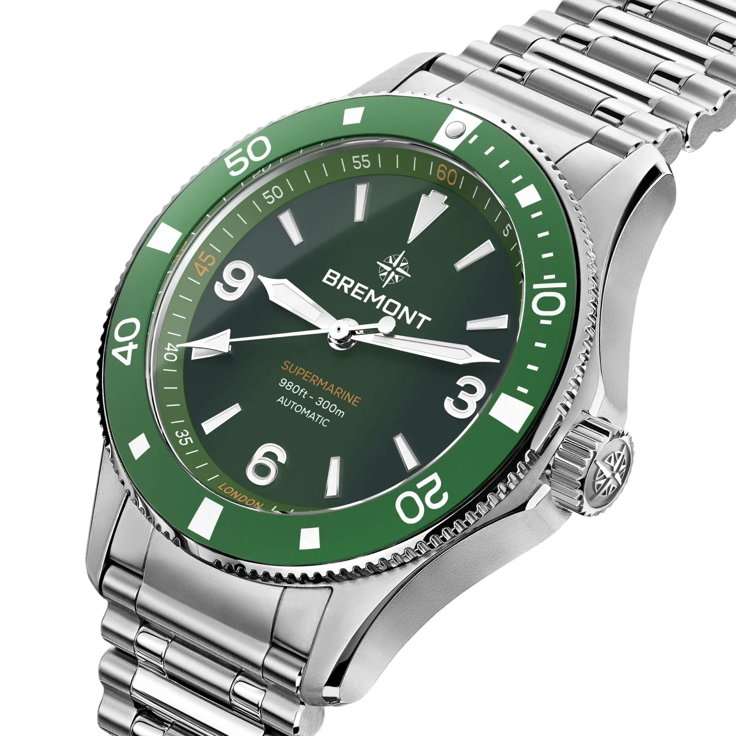 Bremont Supermarine 300M 40mm Green Dial Men's Watch SM40-ND-SS-GN-B