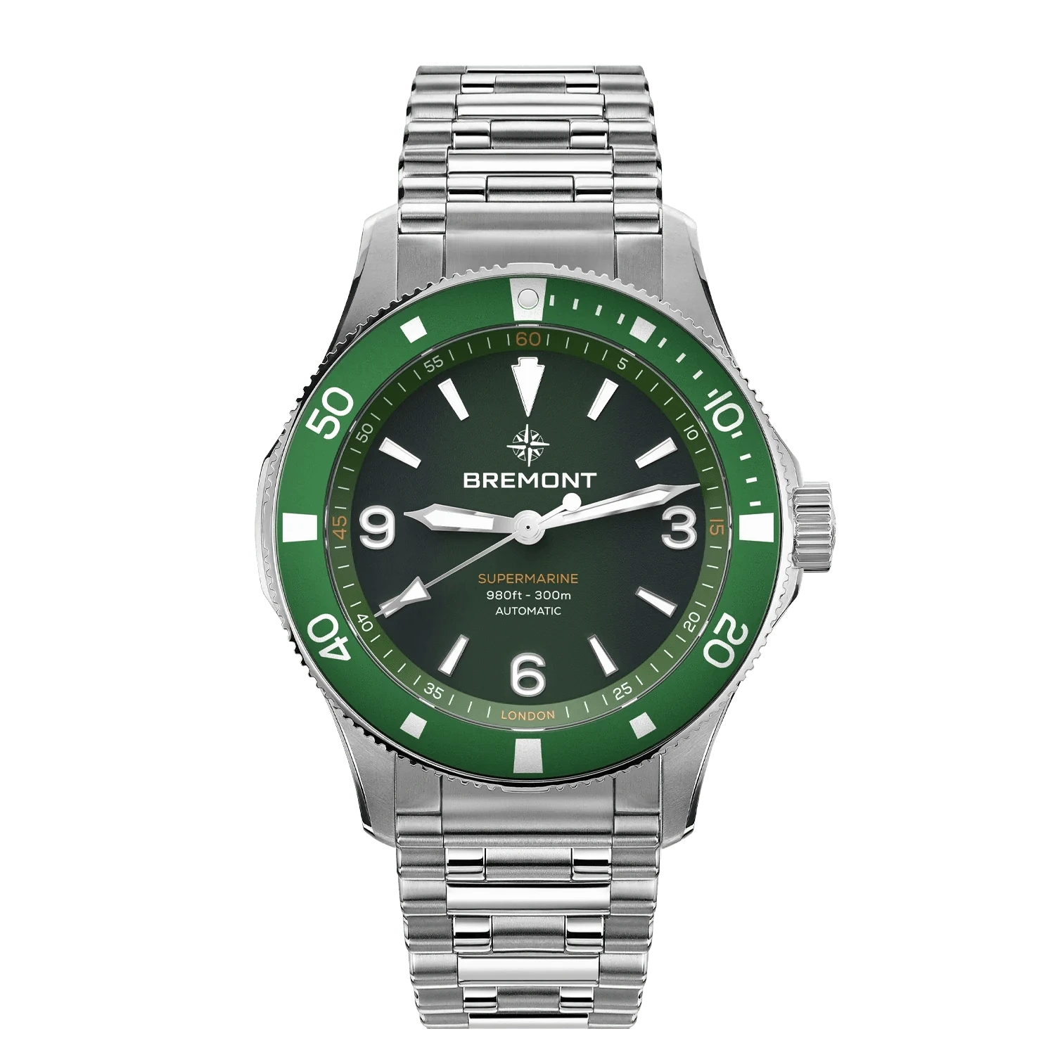 Bremont Supermarine 300M 40mm Green Dial Men's Watch SM40-ND-SS-GN-B