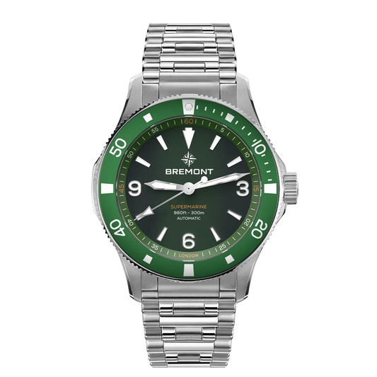 Bremont Supermarine 300M 40mm Green Dial Men's Watch SM40-ND-SS-GN-B