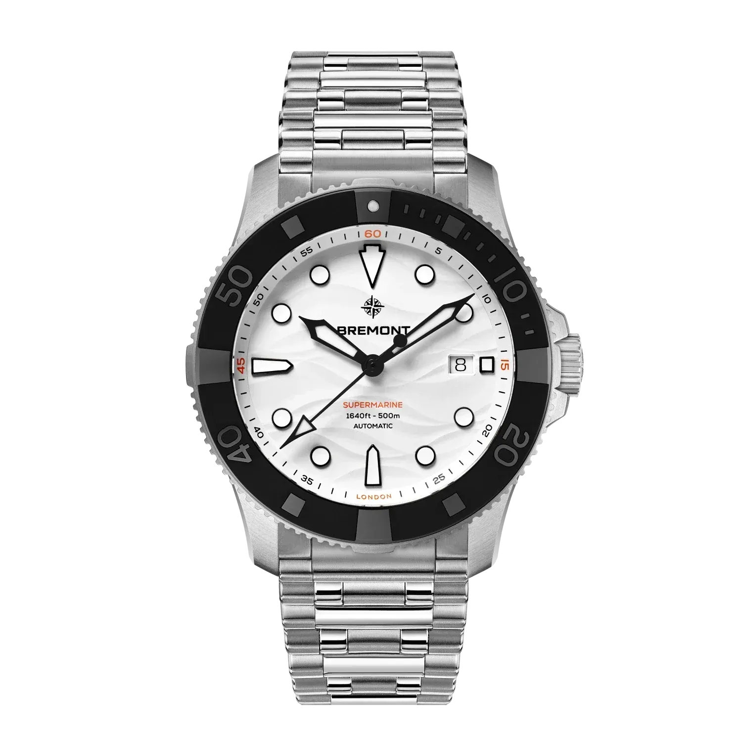 Bremont Supermarine 500M 43mm Polar White Dial Men's Watch SM43-DT-SS-WH-B