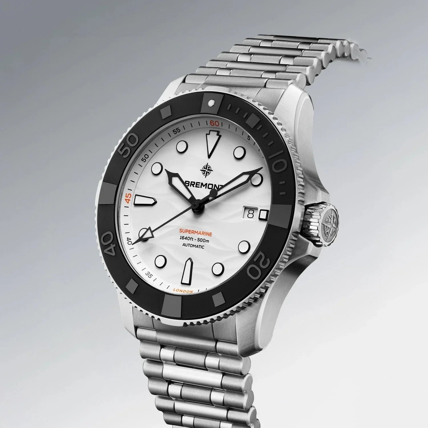 Bremont Supermarine 500M 43mm Polar White Dial Men's Watch SM43-DT-SS-WH-B
