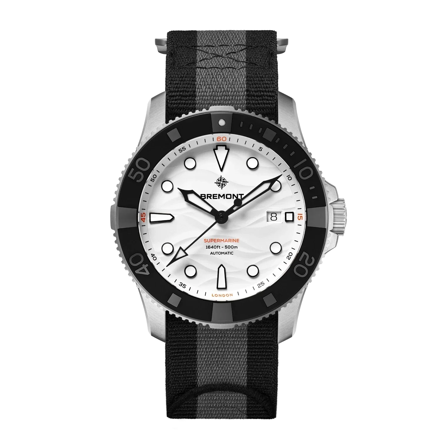 Bremont Supermarine 500M 43mm Polar White Dial Men's Watch SM43-DT-SS-WH-N-S