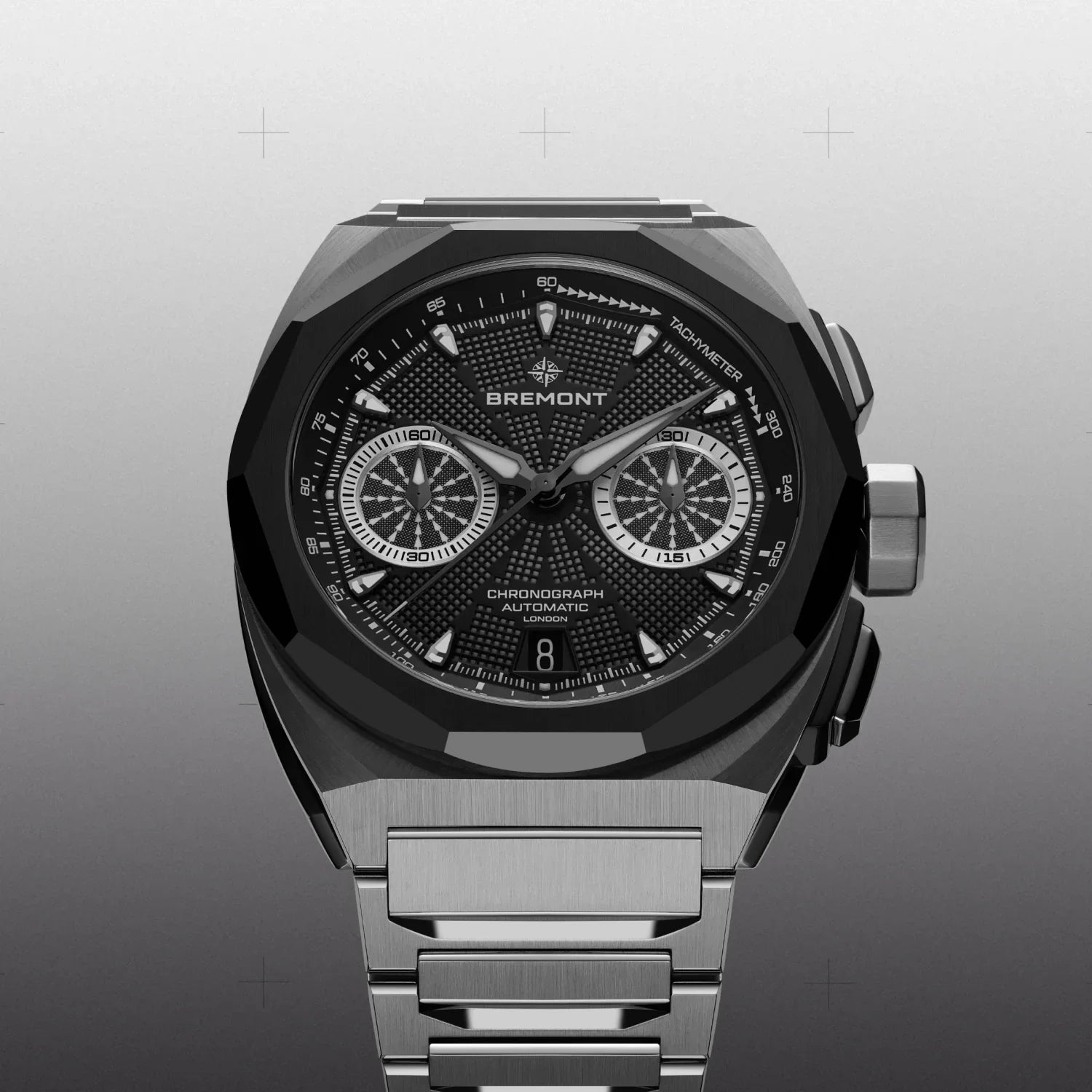 Bremont Supernova Chronograph 41mm Black Dial Men's Watch SN41-CHR-SS-BK-B