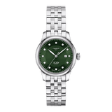 Tissot Le Locle Automatic 29mm Green Dial Diamonds Women's Watch T0062071109600