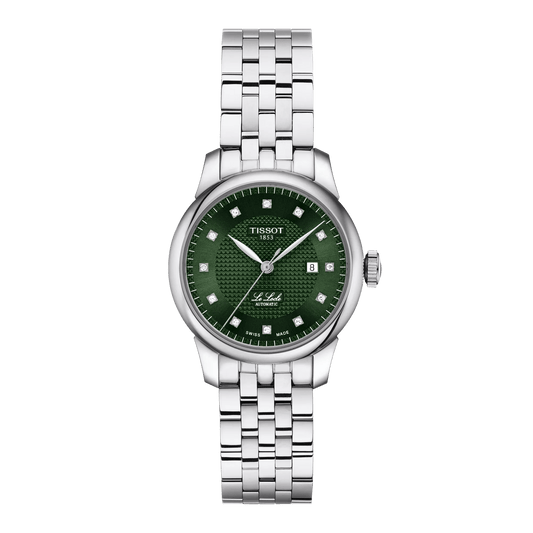 Tissot Le Locle Automatic 29mm Green Dial Diamonds Women's Watch T0062071109600