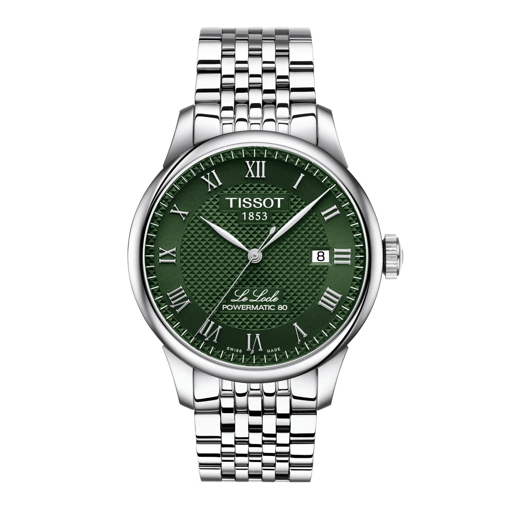 Tissot Le Locle Powermatic 80 39.3mm Green Dial Men's Watch T0064071109300